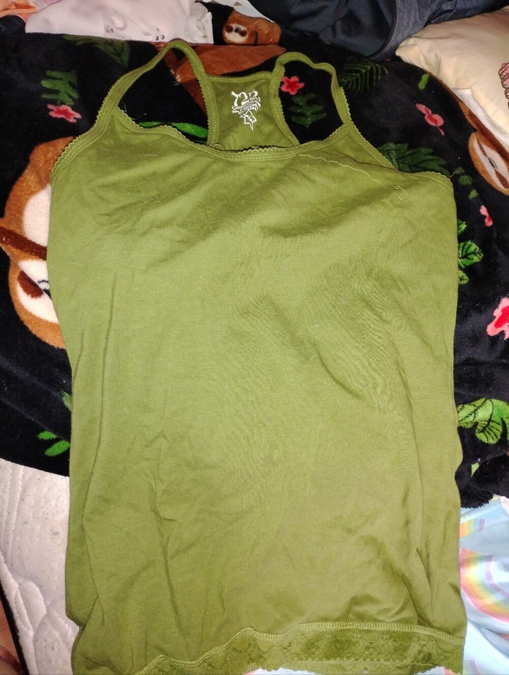 Olive Green Women's Racerback Tank Top